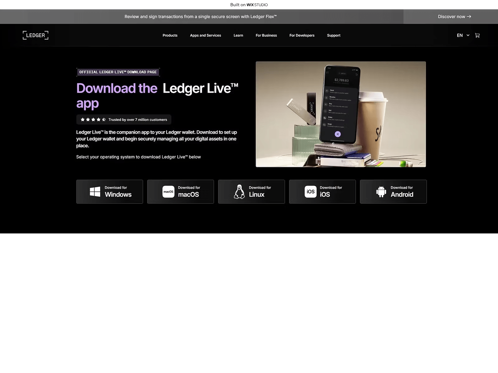Screenshot of intro-ledgrcom.wixstudio.com