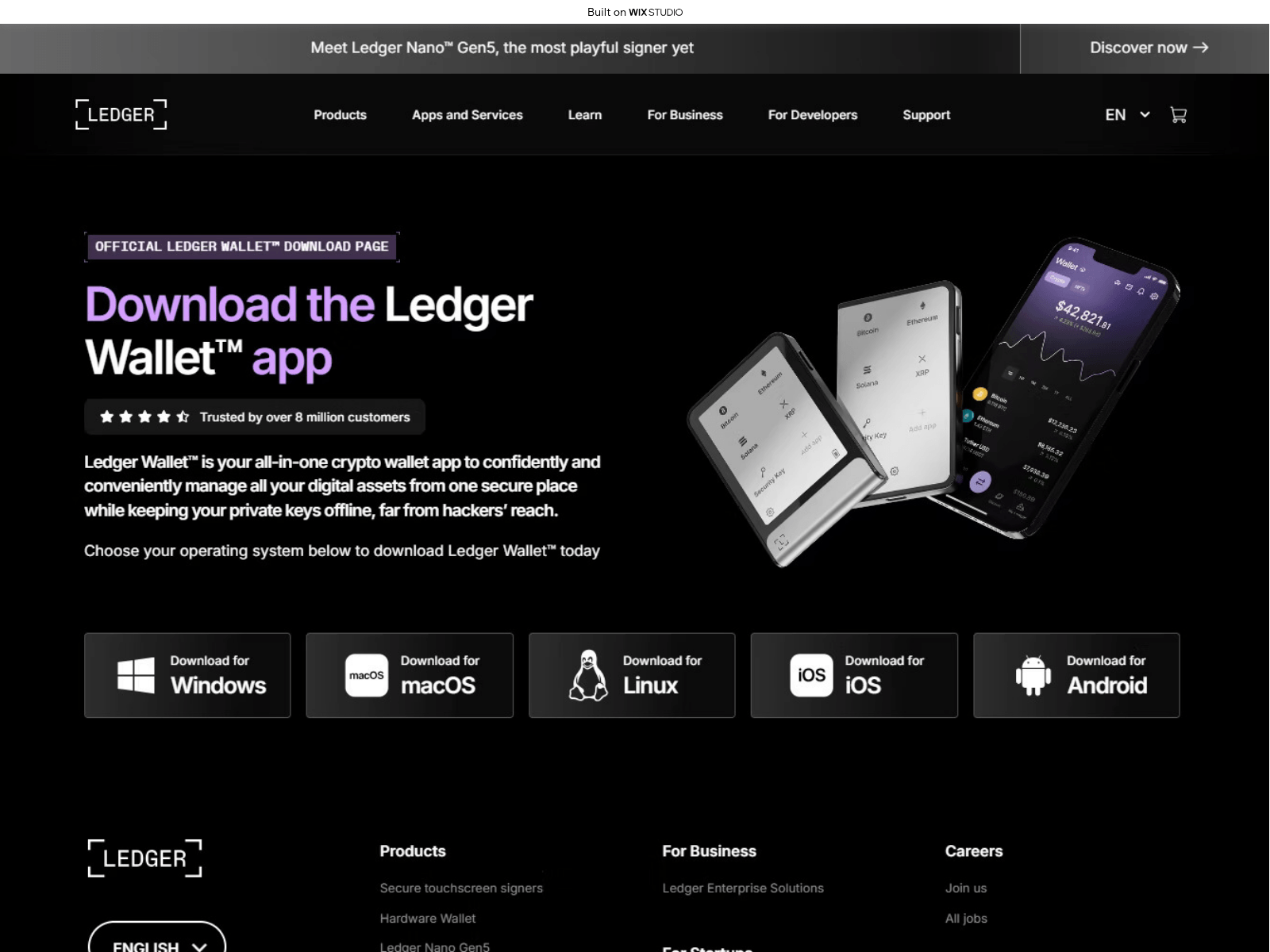Screenshot of ldger-started.wixstudio.com
