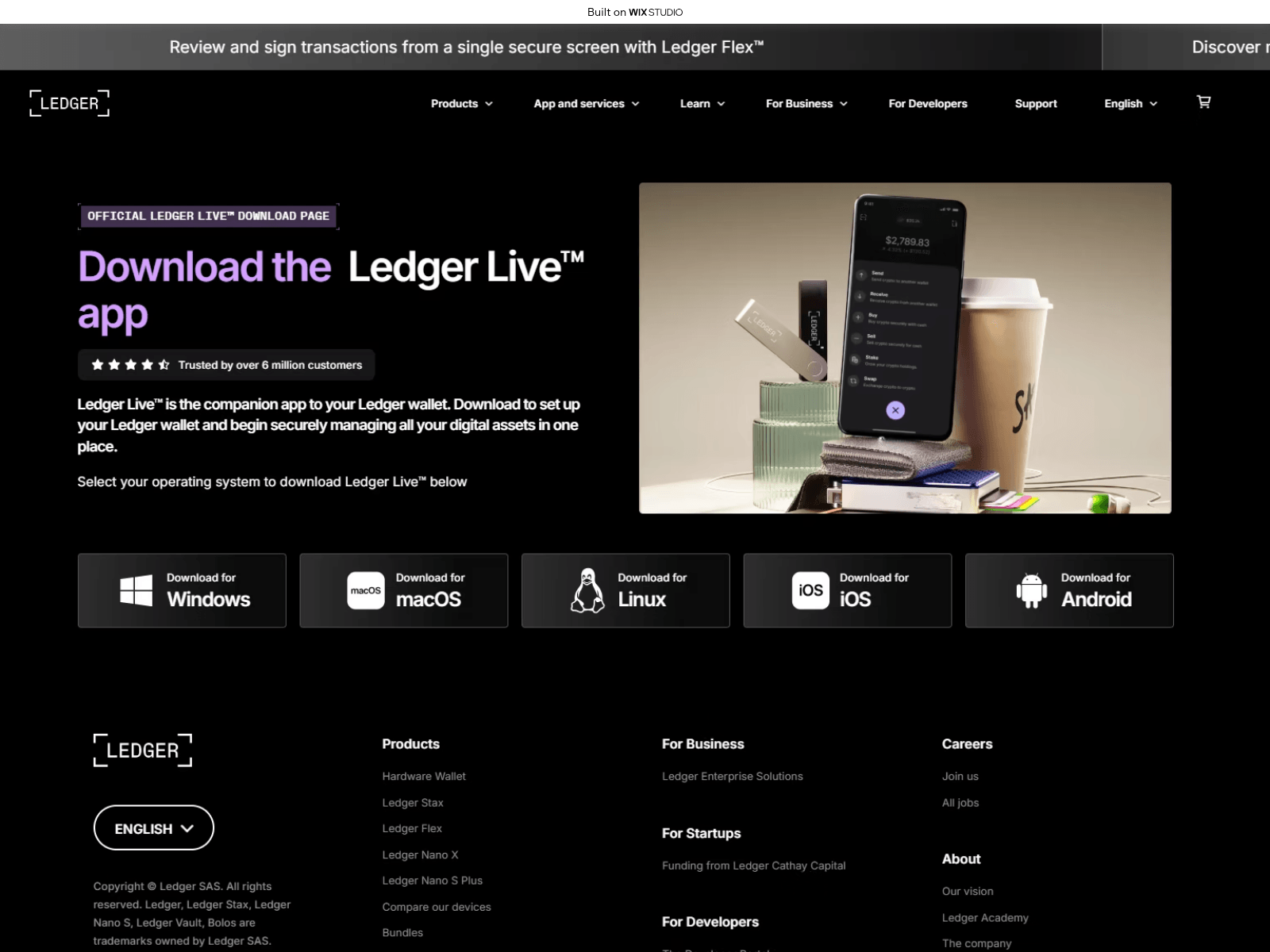 Screenshot of live-en-started.wixstudio.com