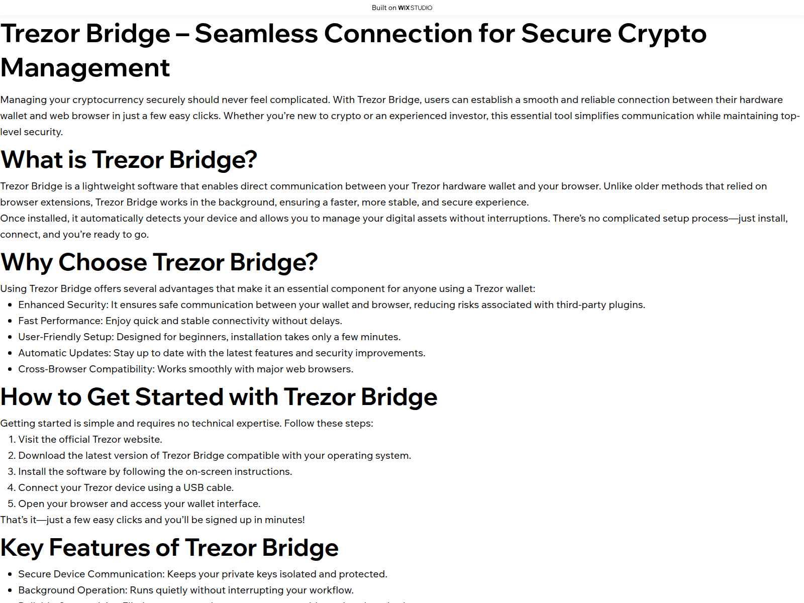 Screenshot of bridge-connected.wixstudio.com