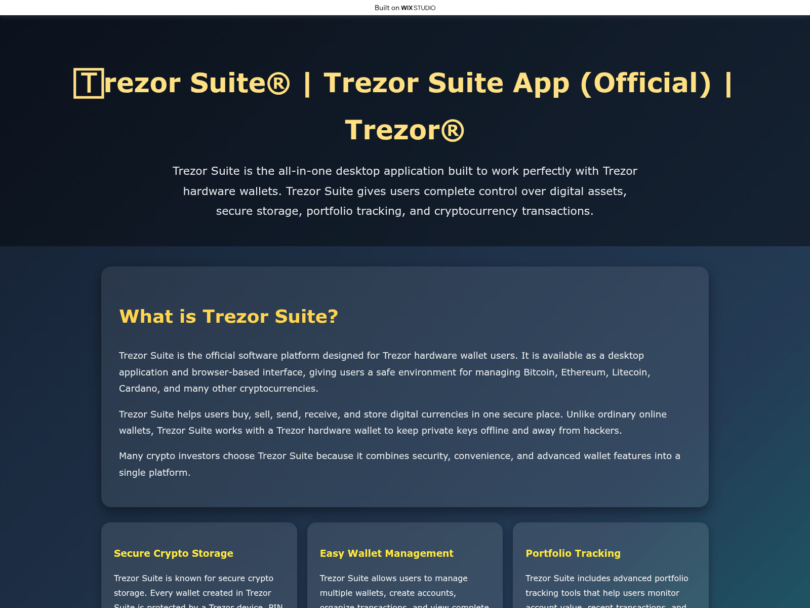 Screenshot of homepage-trozri.wixstudio.com