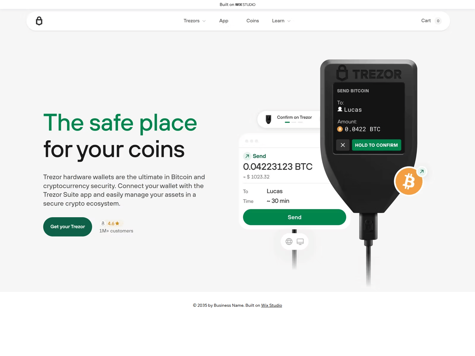 Screenshot of trezos-suites.wixstudio.com