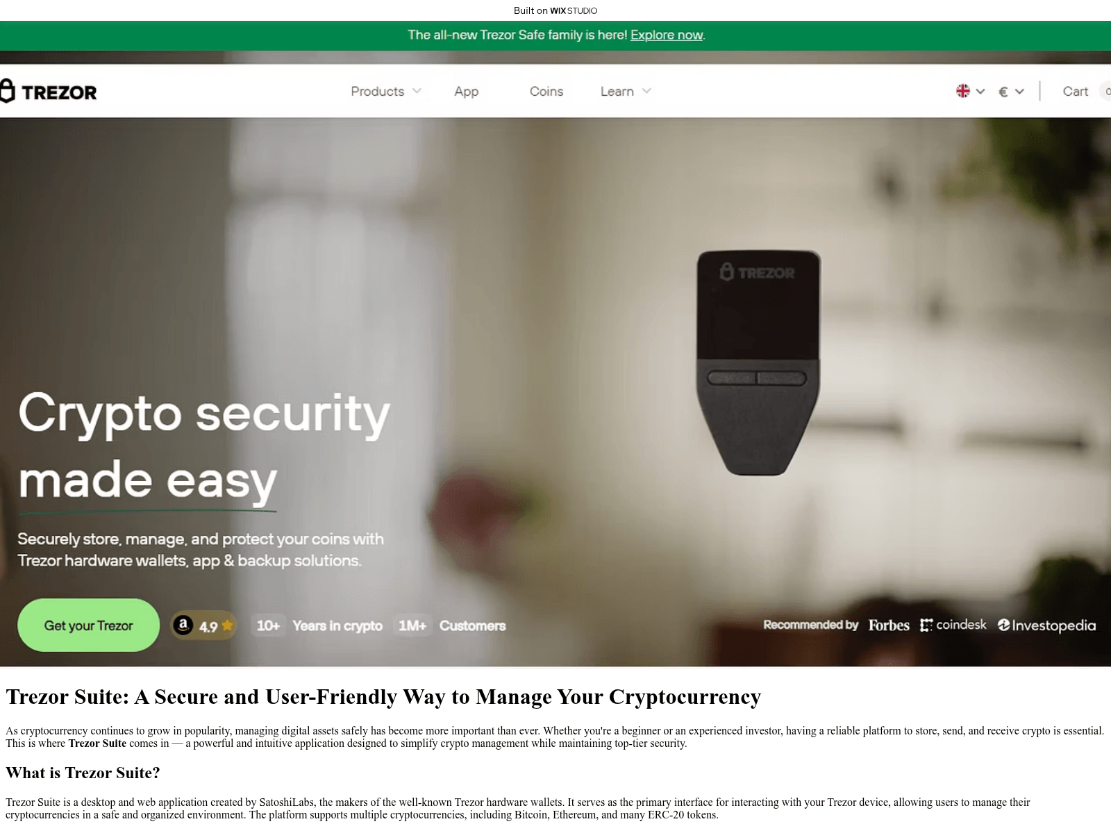 Screenshot of suit-trez.wixstudio.com