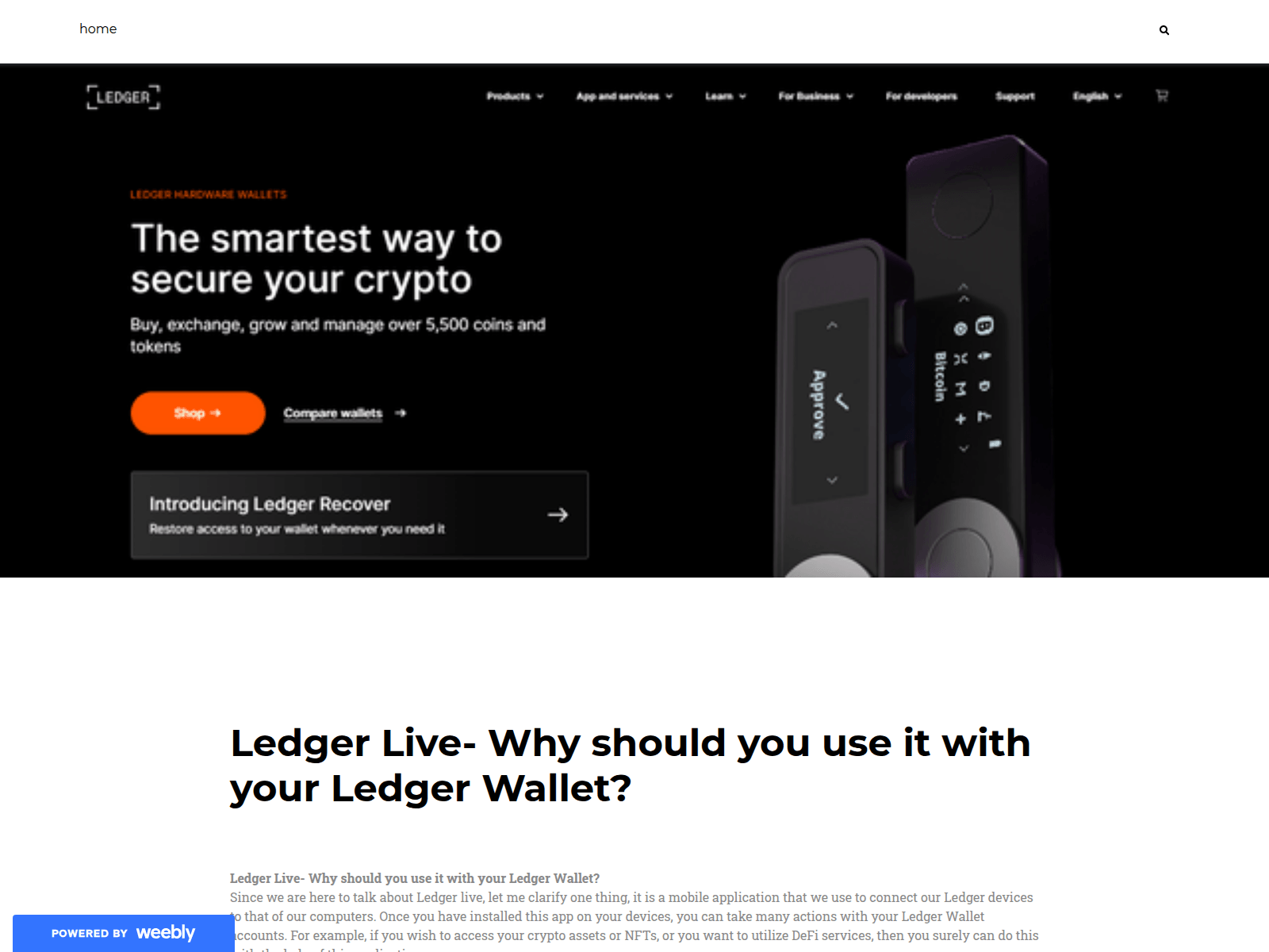 Screenshot of ledegerlive.weebly.com