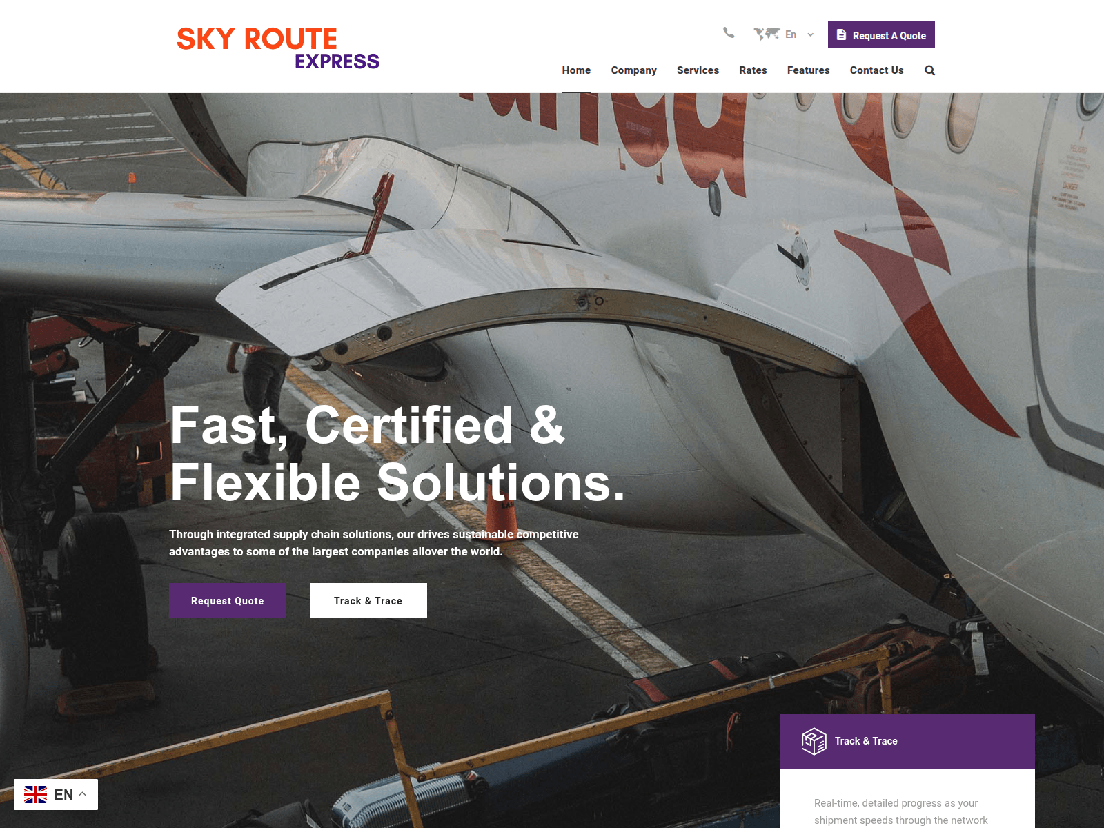 Screenshot of skyroute-express.com
