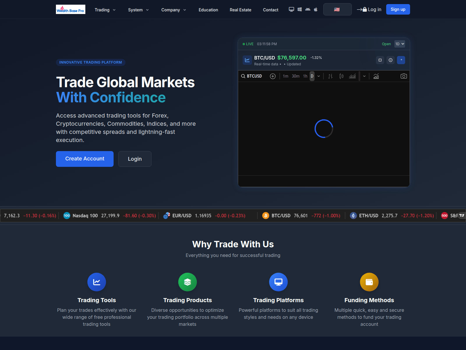 Screenshot of wealthbasepro.com