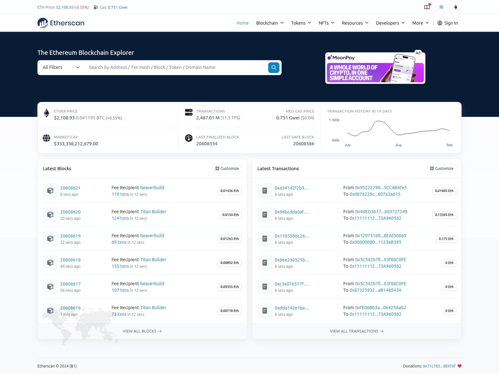 Screenshot of connecting-explorer.space