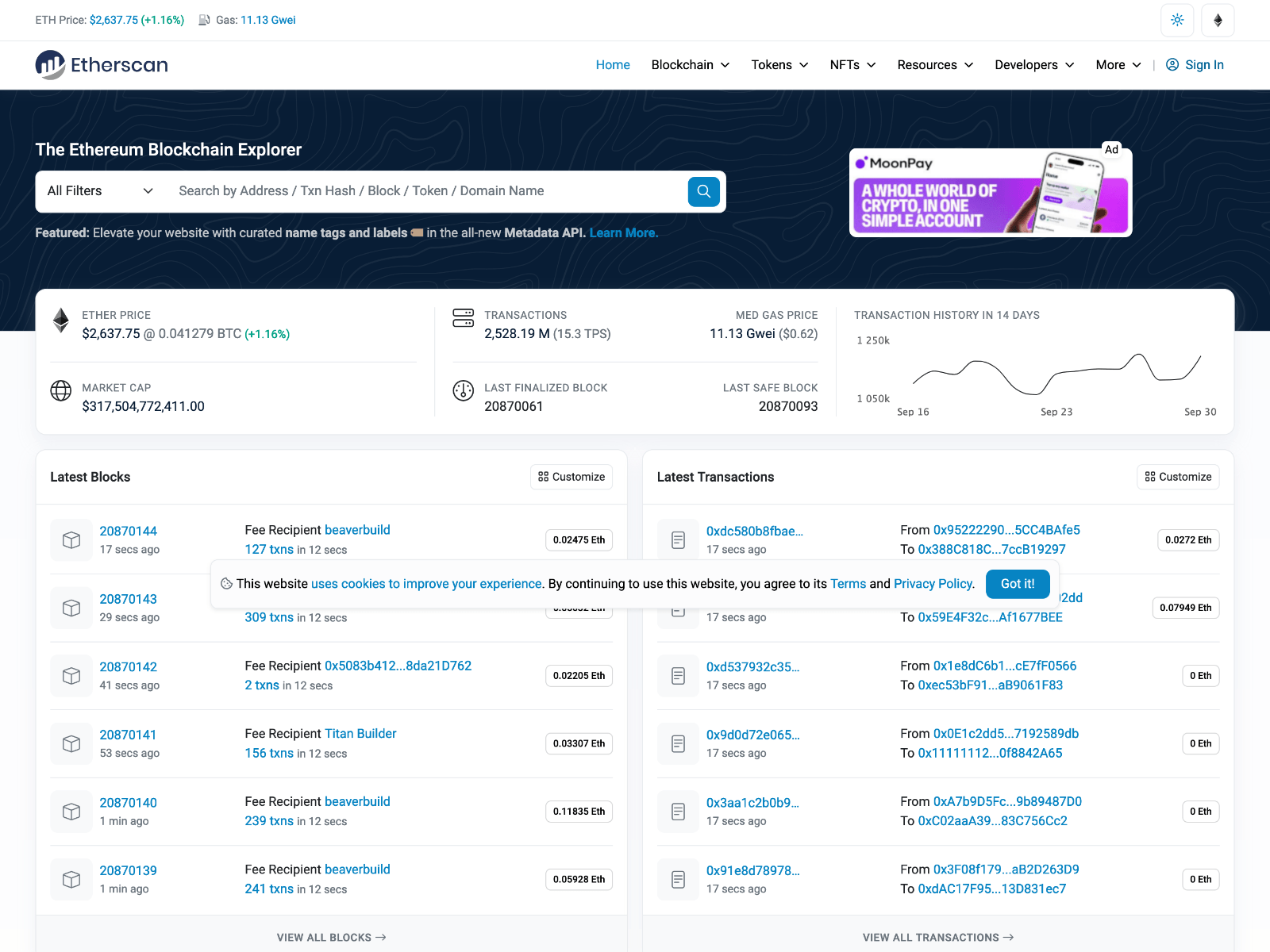 Screenshot of ehterscan.github.io