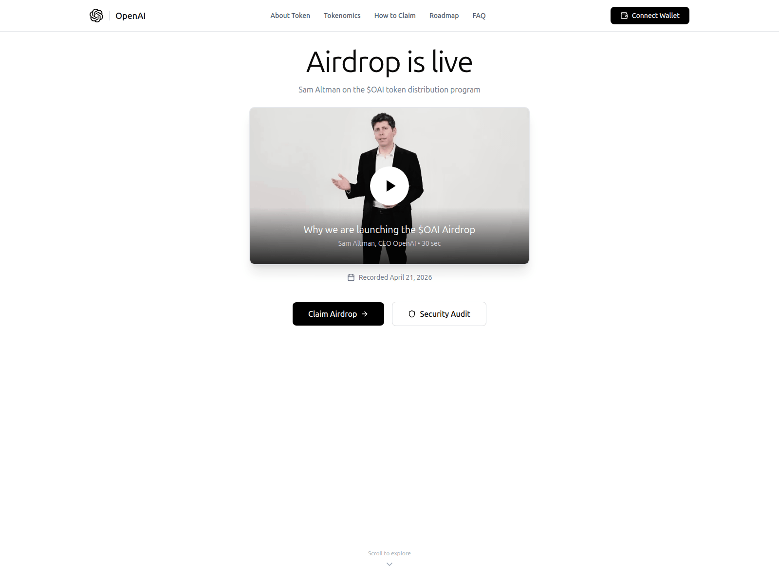 Screenshot of openaiclaim.com