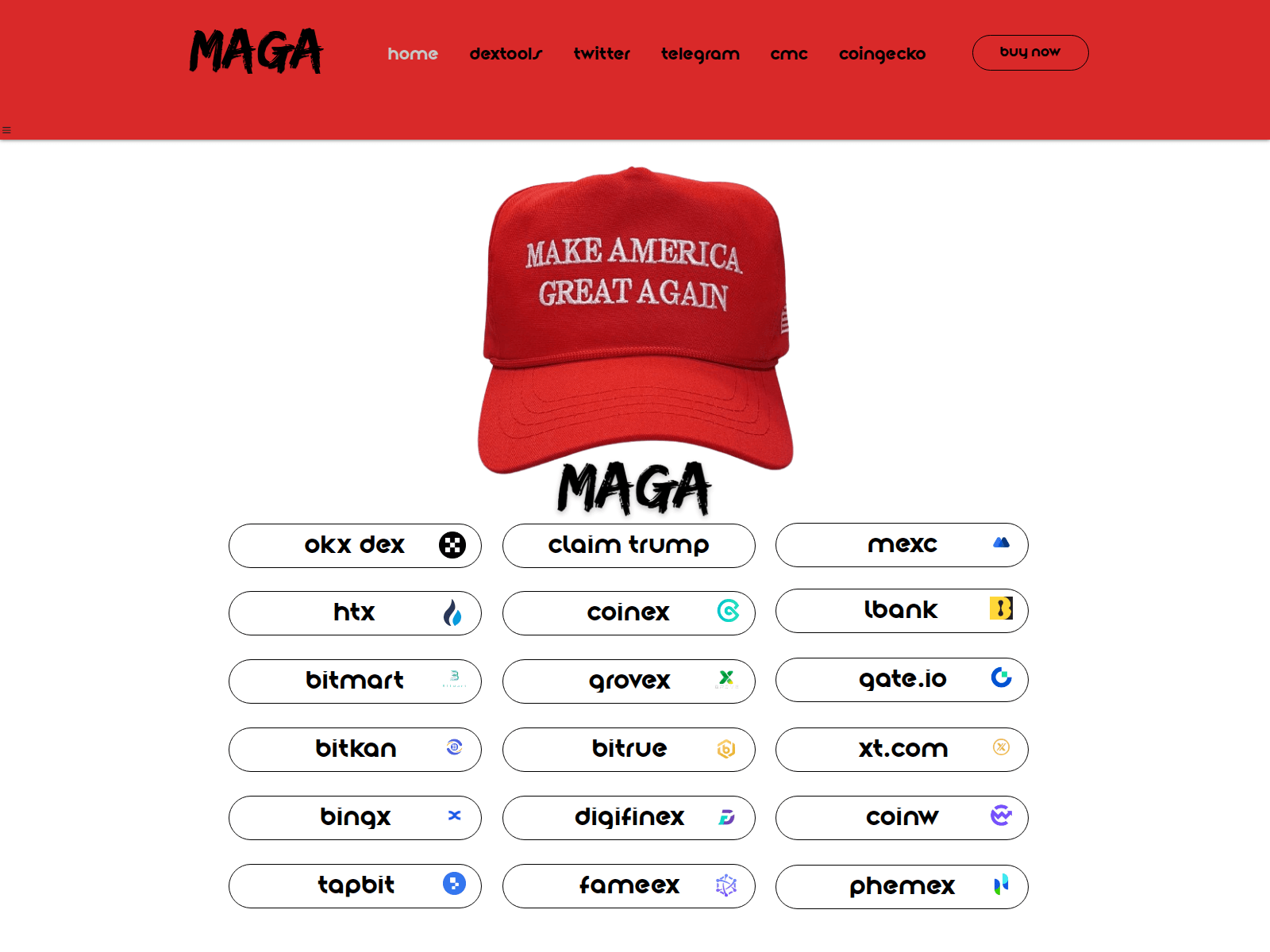 Screenshot of trumpcoinclaim.com