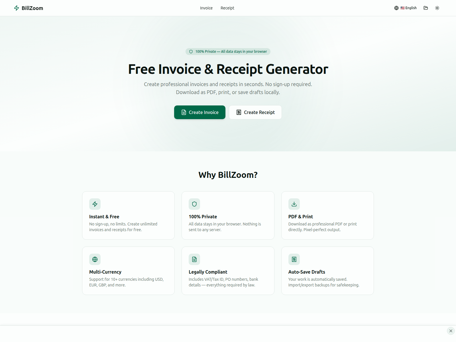 Screenshot of bill-zoom.com