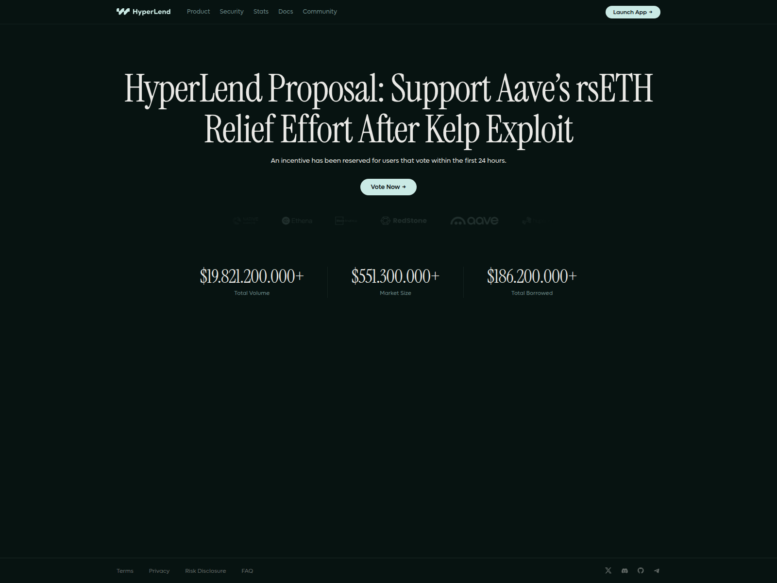 Screenshot of governance-hyperlend.xyz