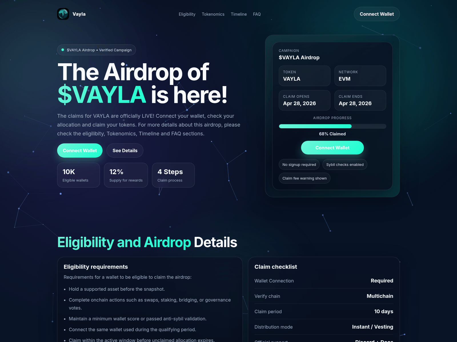 Screenshot of vayla.live