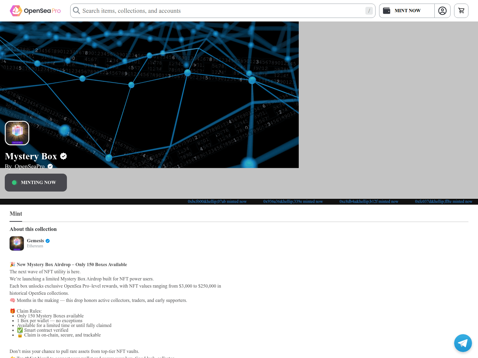 Screenshot of mintcampaign13.vercel.app