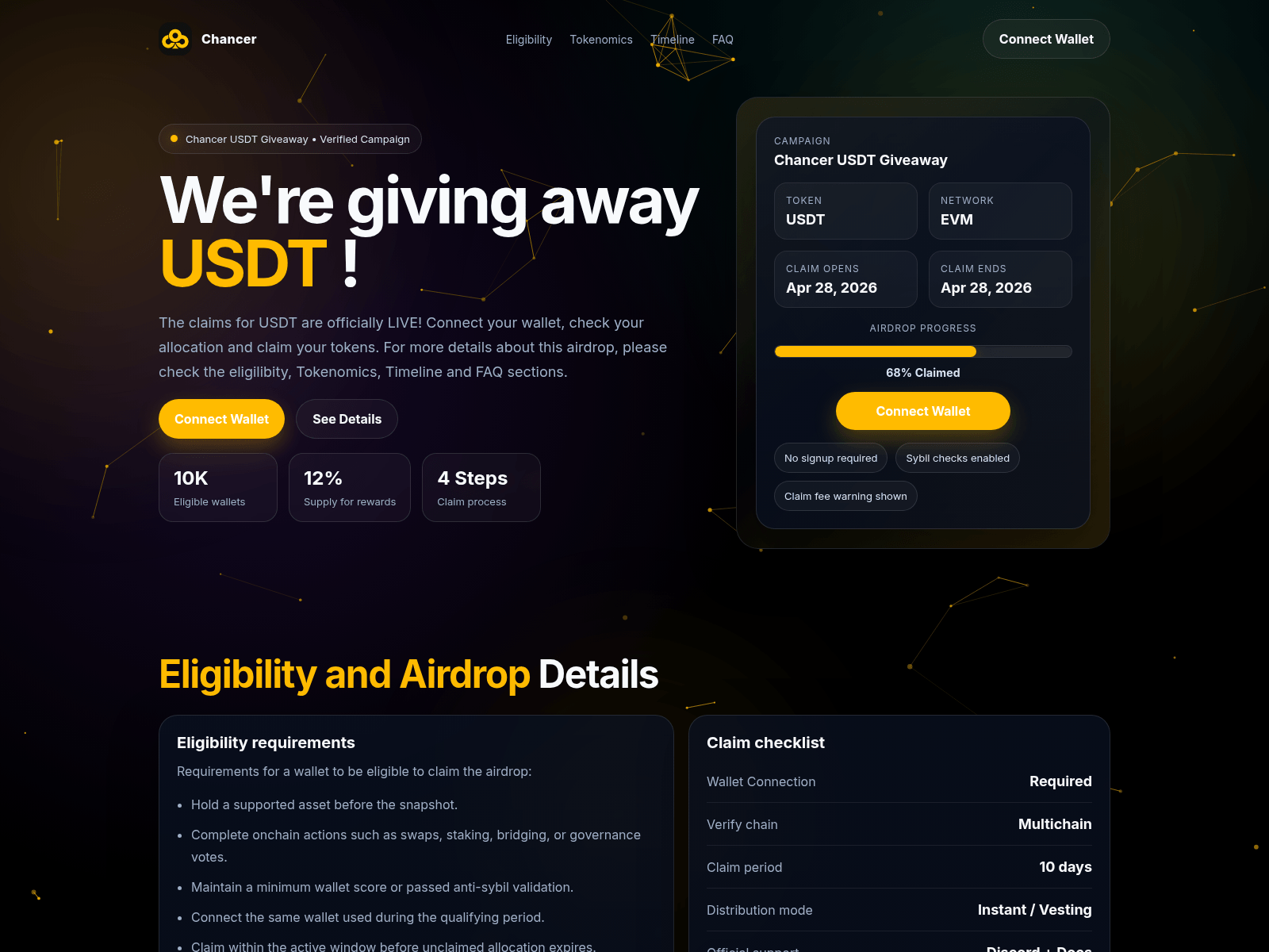 Screenshot of chancerbets.xyz