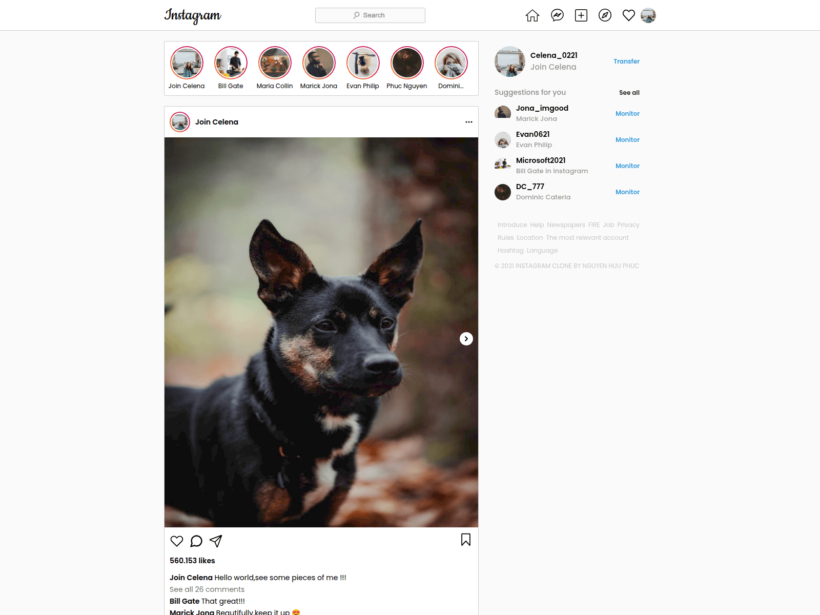 Screenshot of instagram-clone-v2.vercel.app