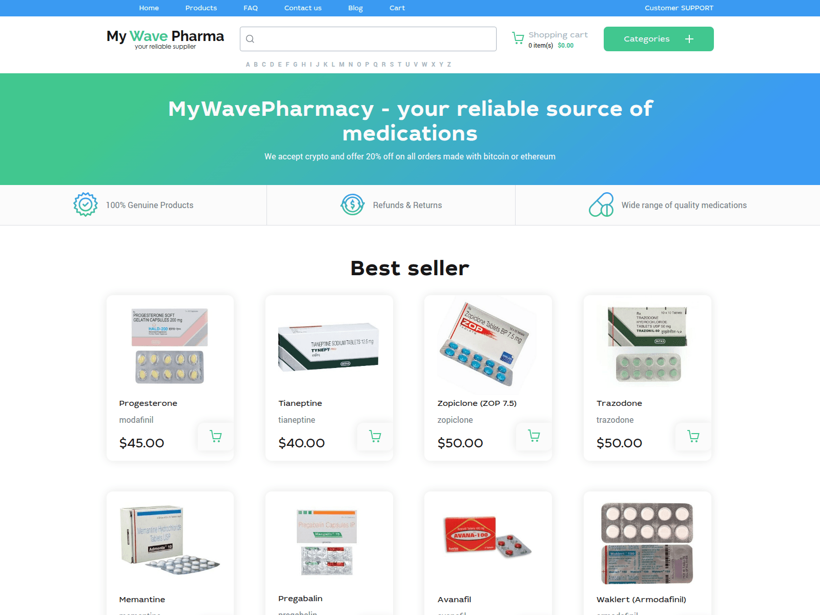 Screenshot of mywavepharma.com