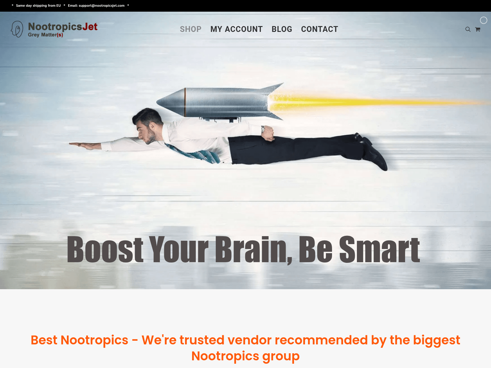 Screenshot of nootropicsjet.com