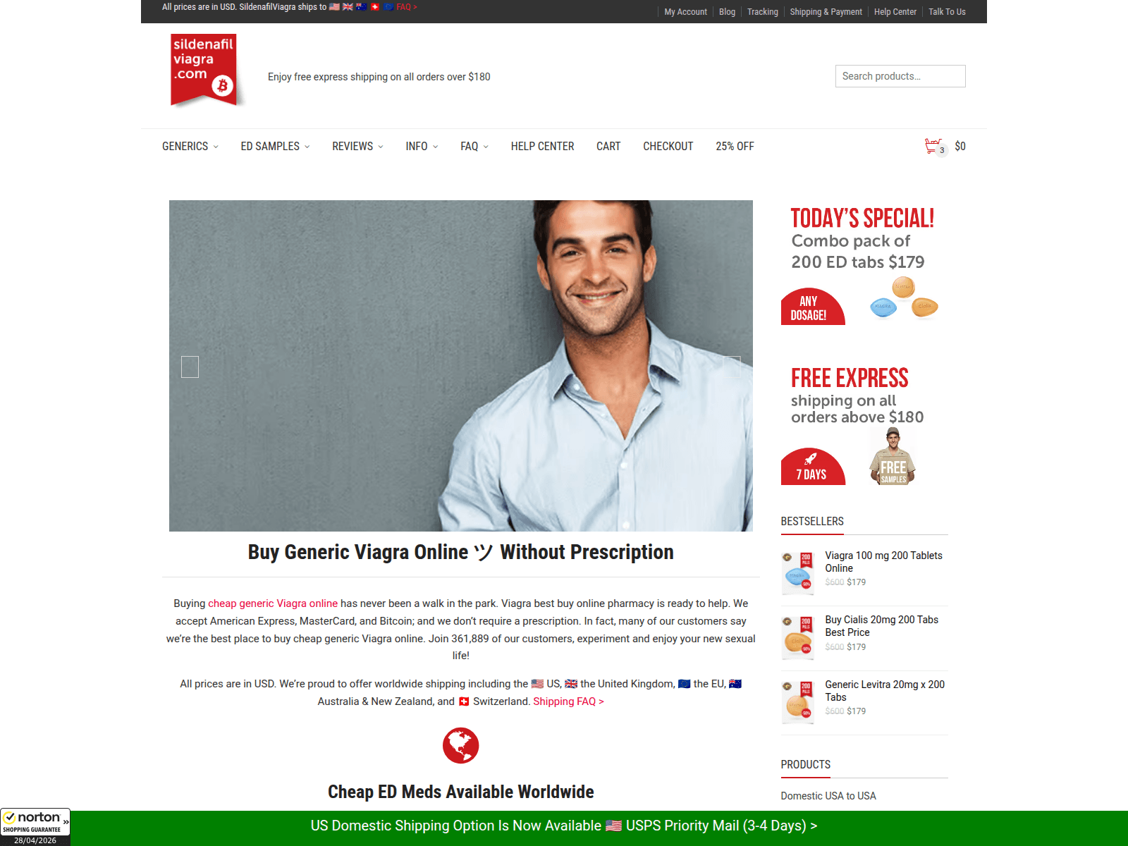 Screenshot of sildenafilviagra.com