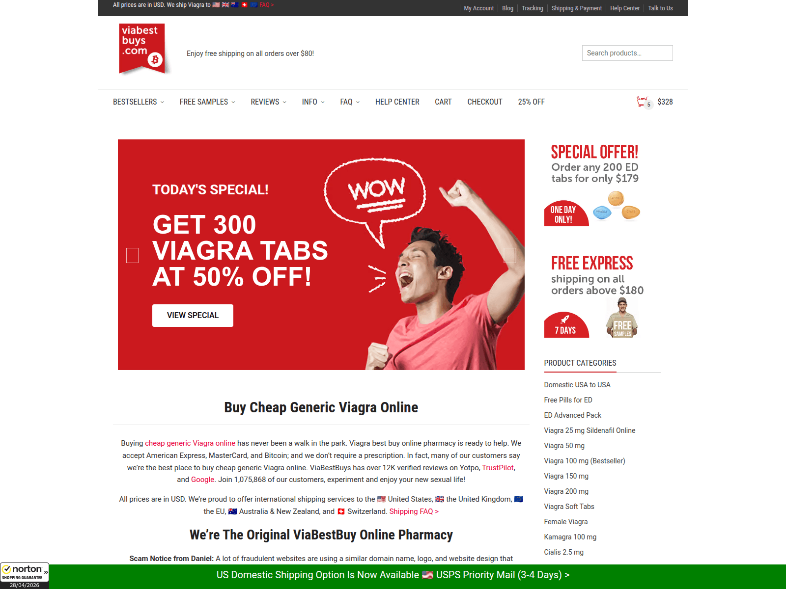 Screenshot of viabestbuys.com