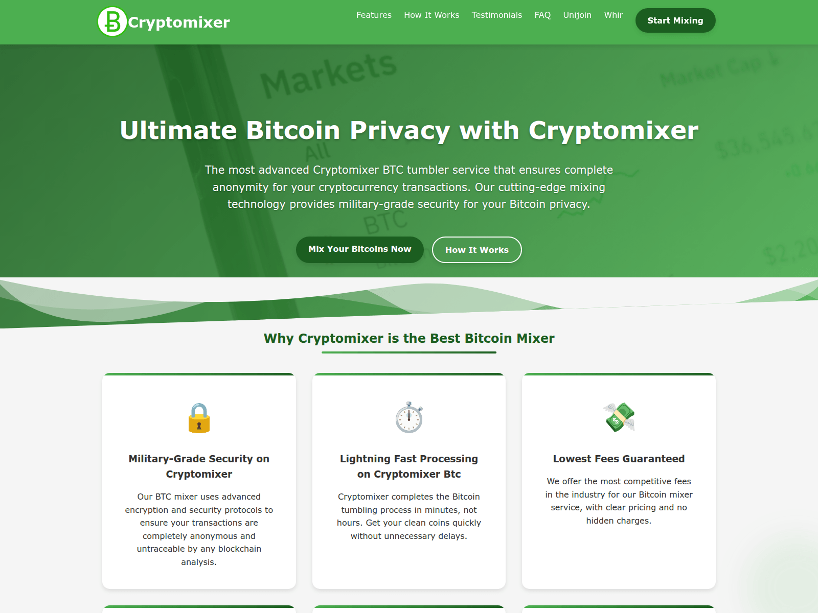 Screenshot of cryptomixerbtc.com