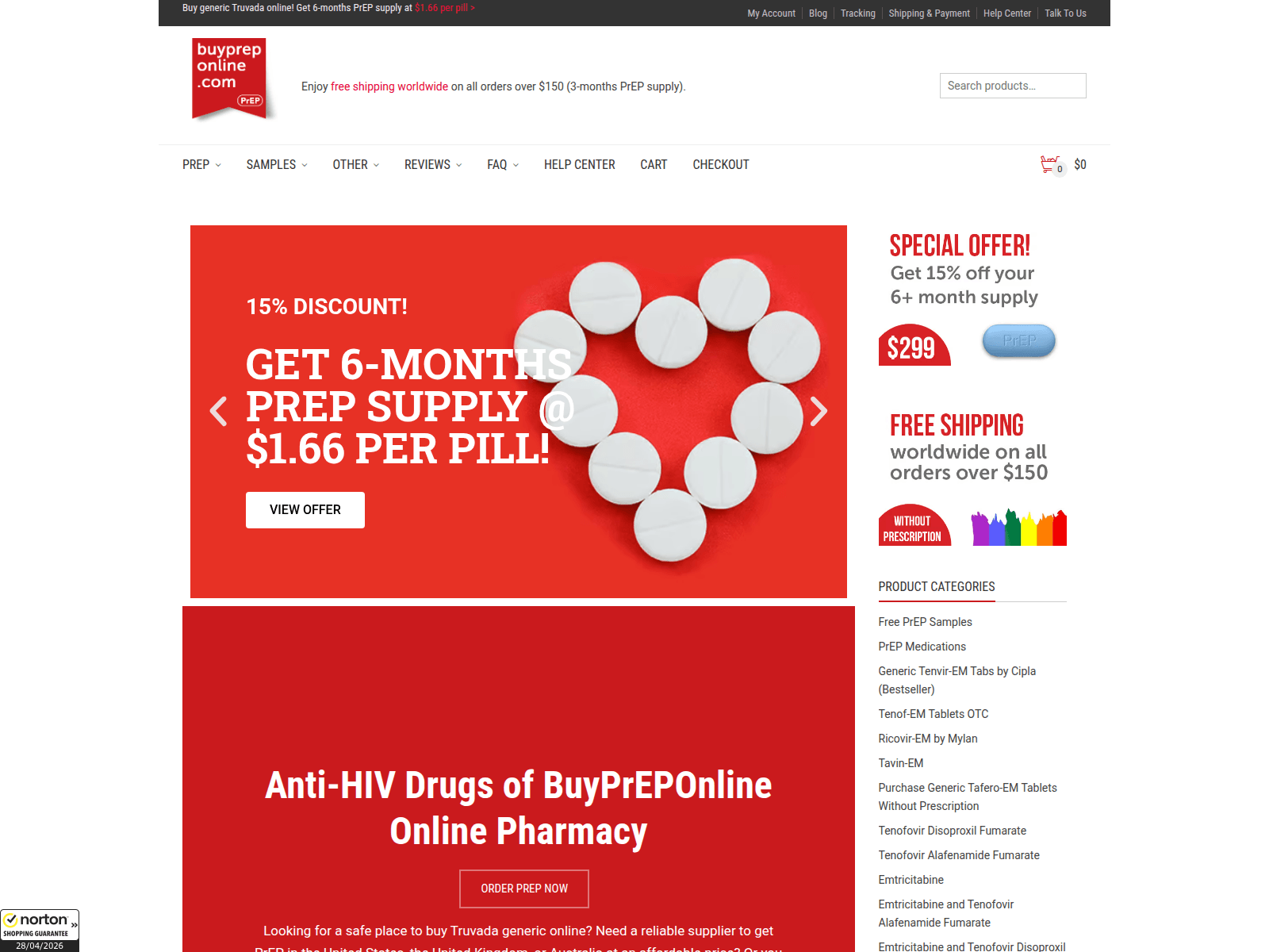 Screenshot of thepreponline.com