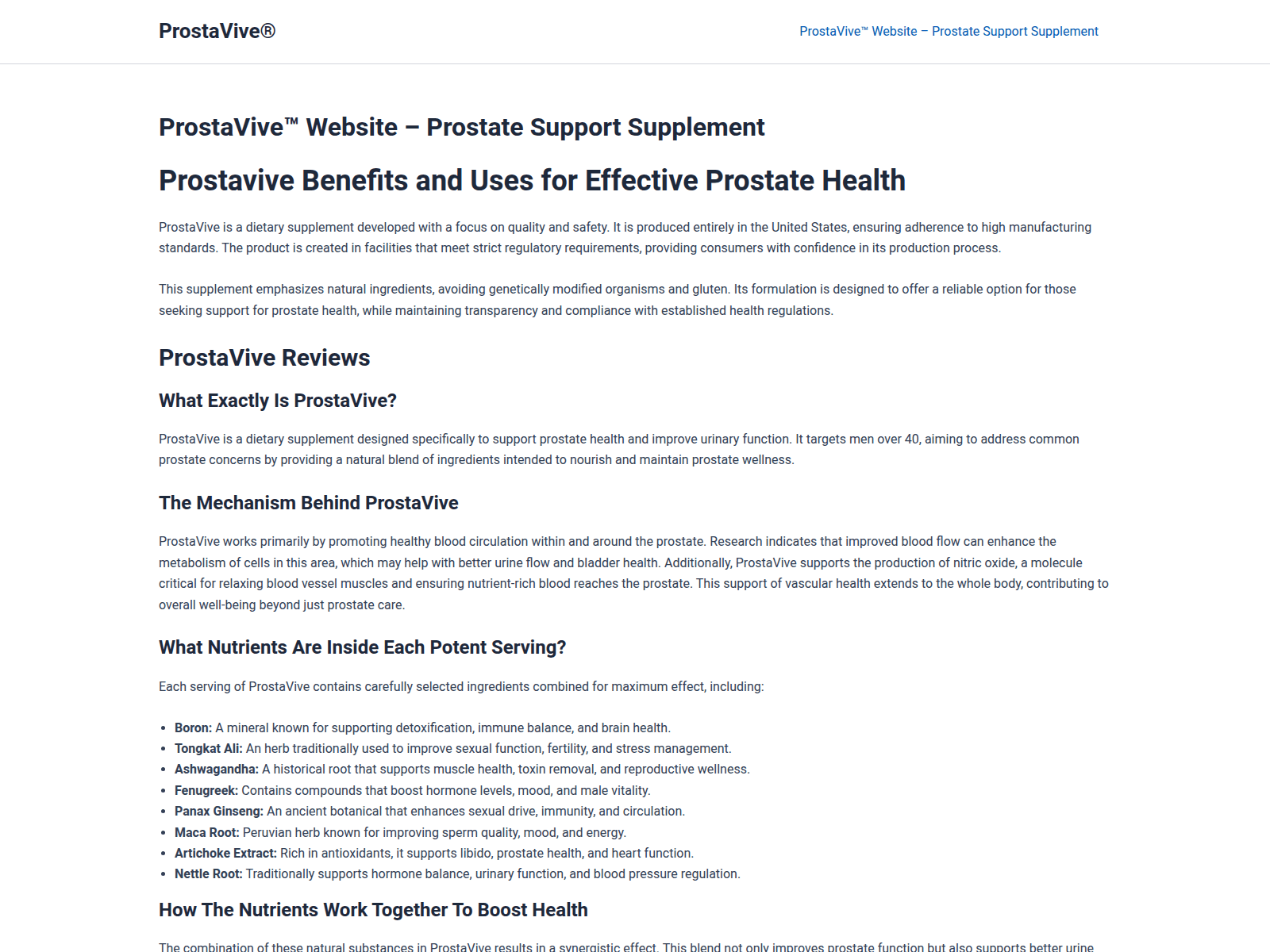 Screenshot of prostavive-up.com