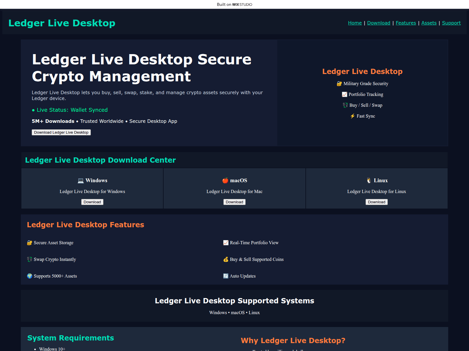 Screenshot of standard-desktop.wixstudio.com