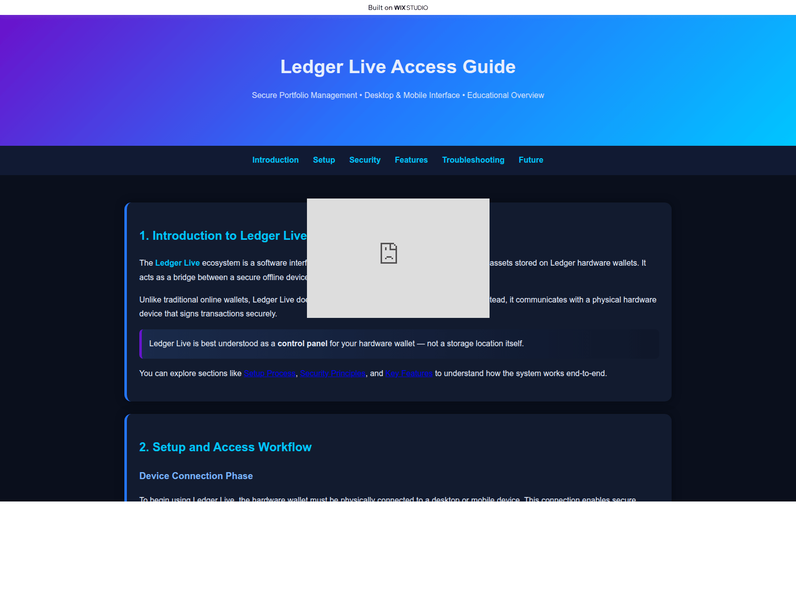 Screenshot of begin-logonlive.wixstudio.com