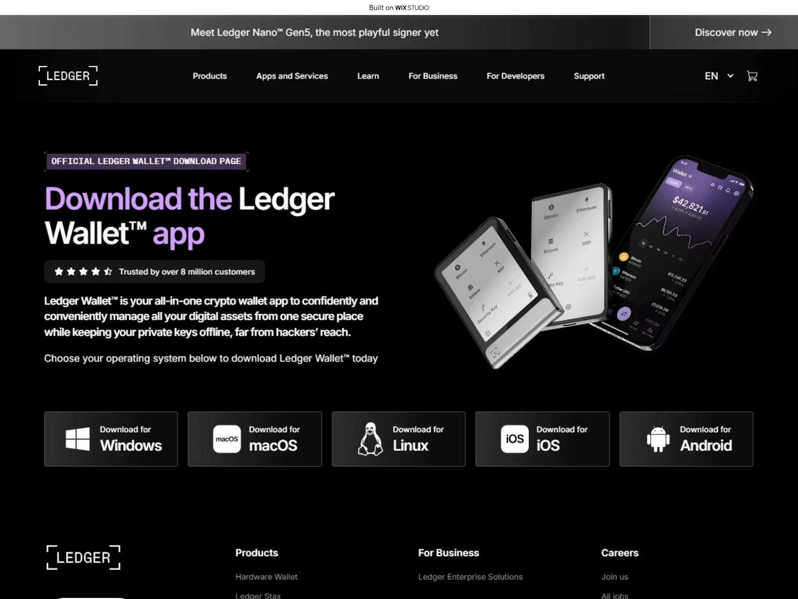 Screenshot of started-ledgrio.wixstudio.com