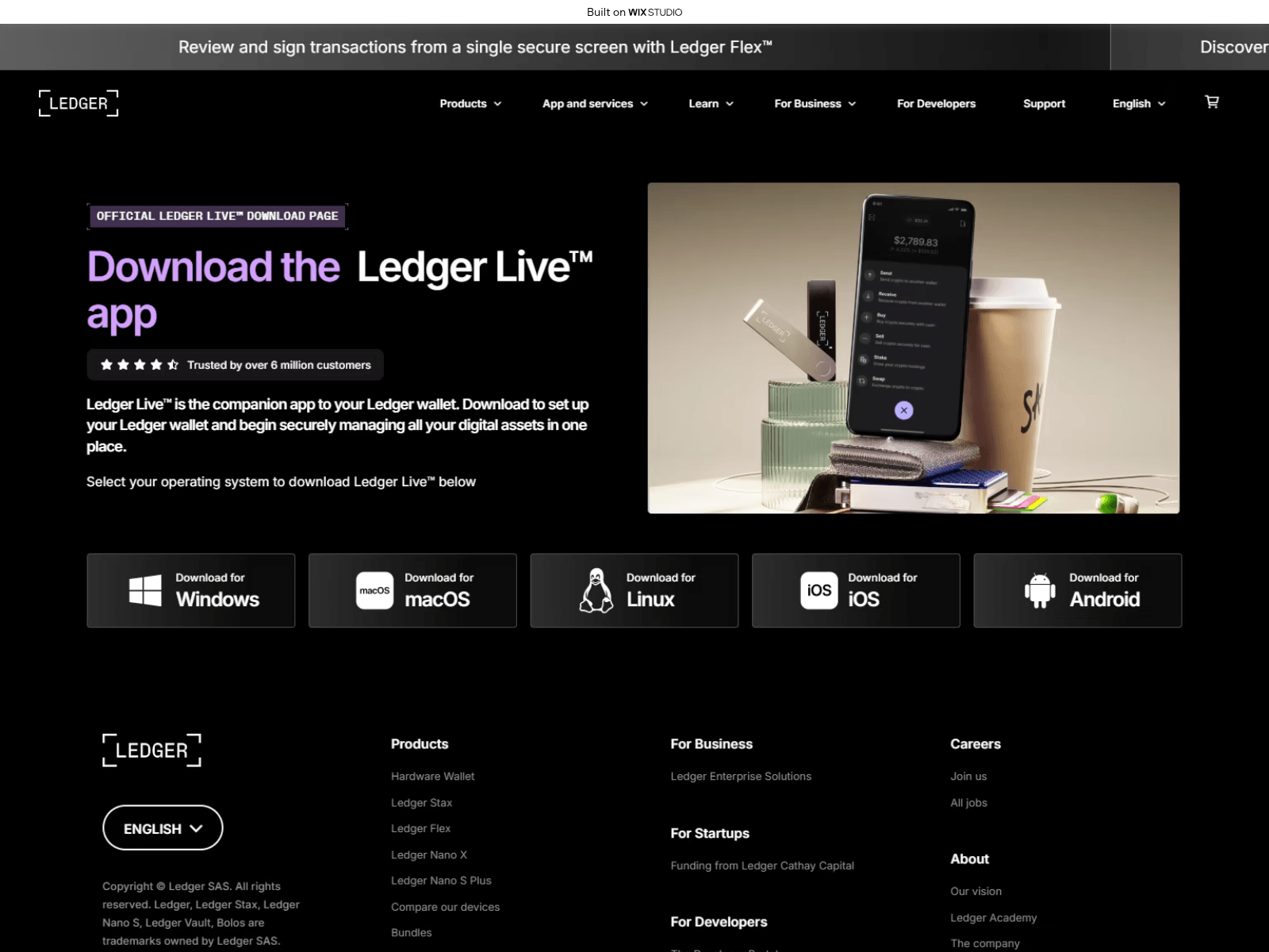 Screenshot of homepage-liveapps.wixstudio.com