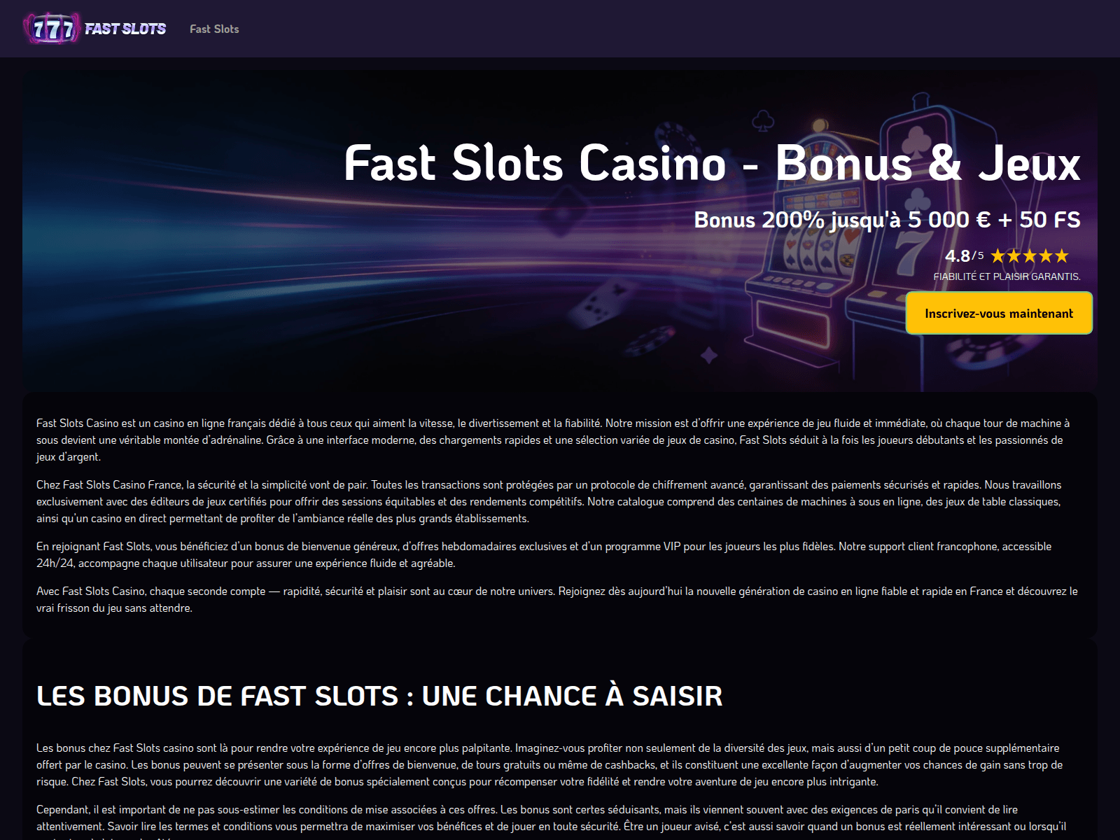 Screenshot of fastslots-casino1.com