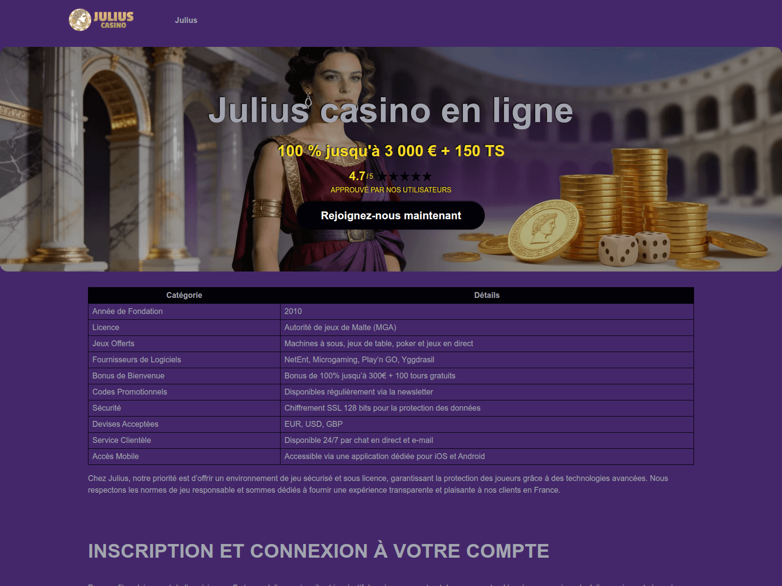 Screenshot of julius-casino3.com