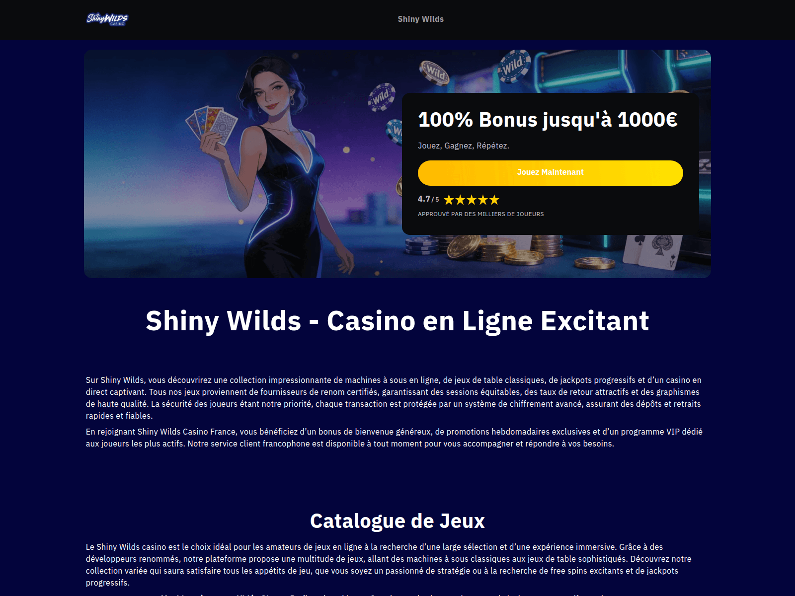 Screenshot of shinywilds-fr-casino.com