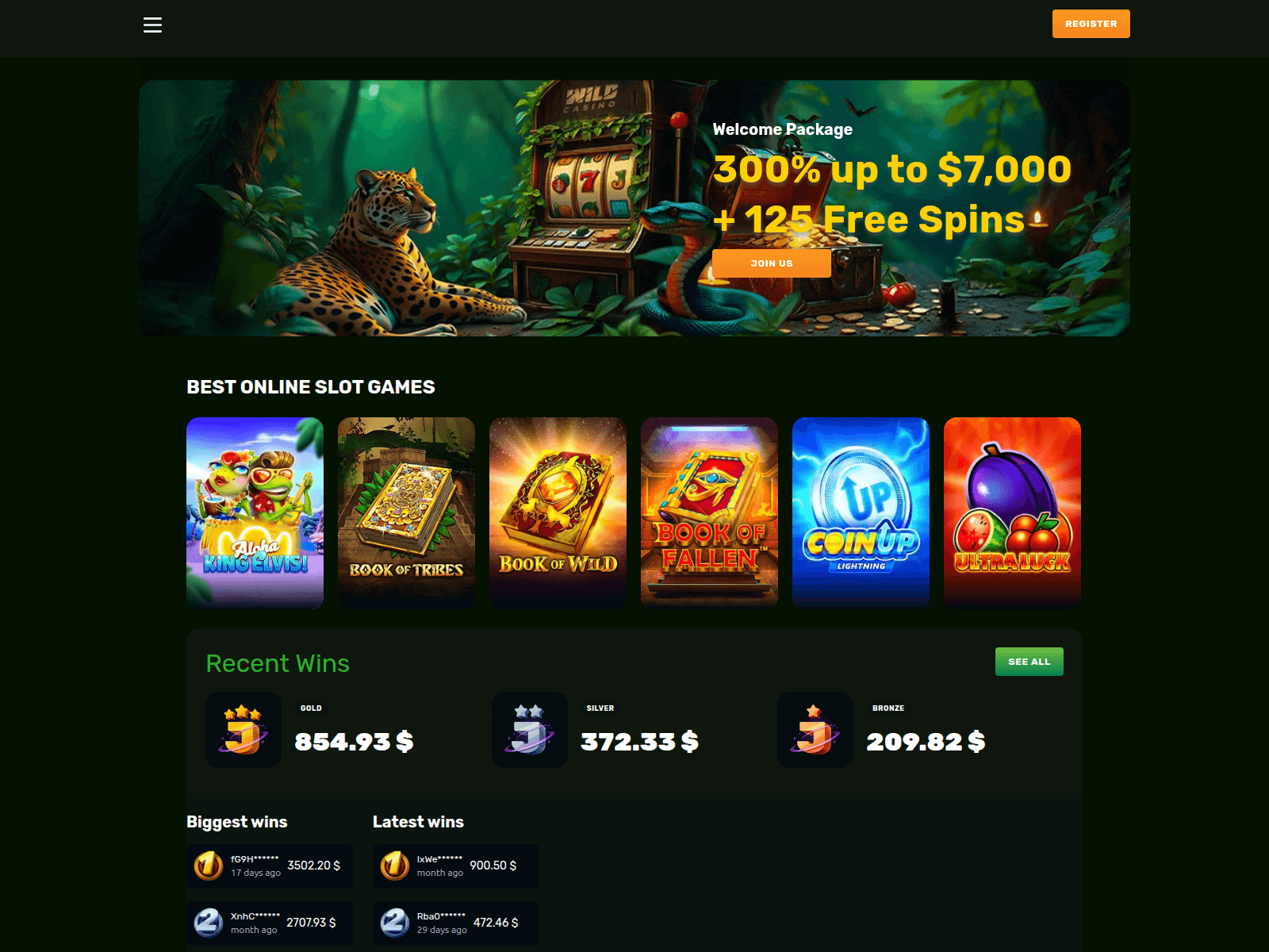 Screenshot of wildcasino2.com