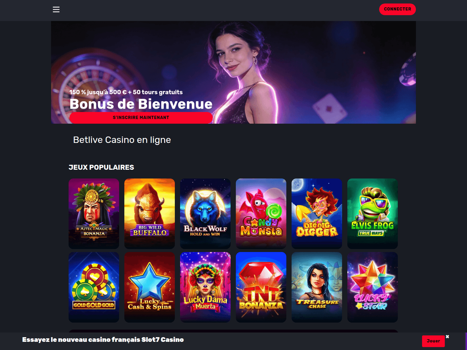 Screenshot of casino-betlive-fr.com