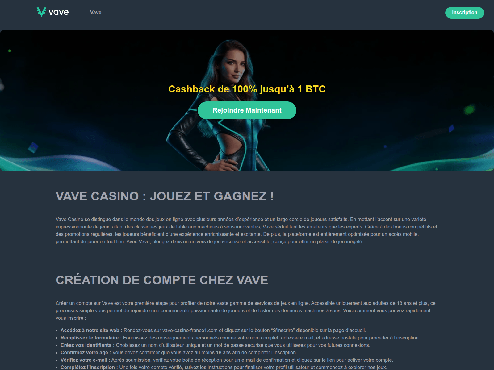 Screenshot of vave-casino-france1.com