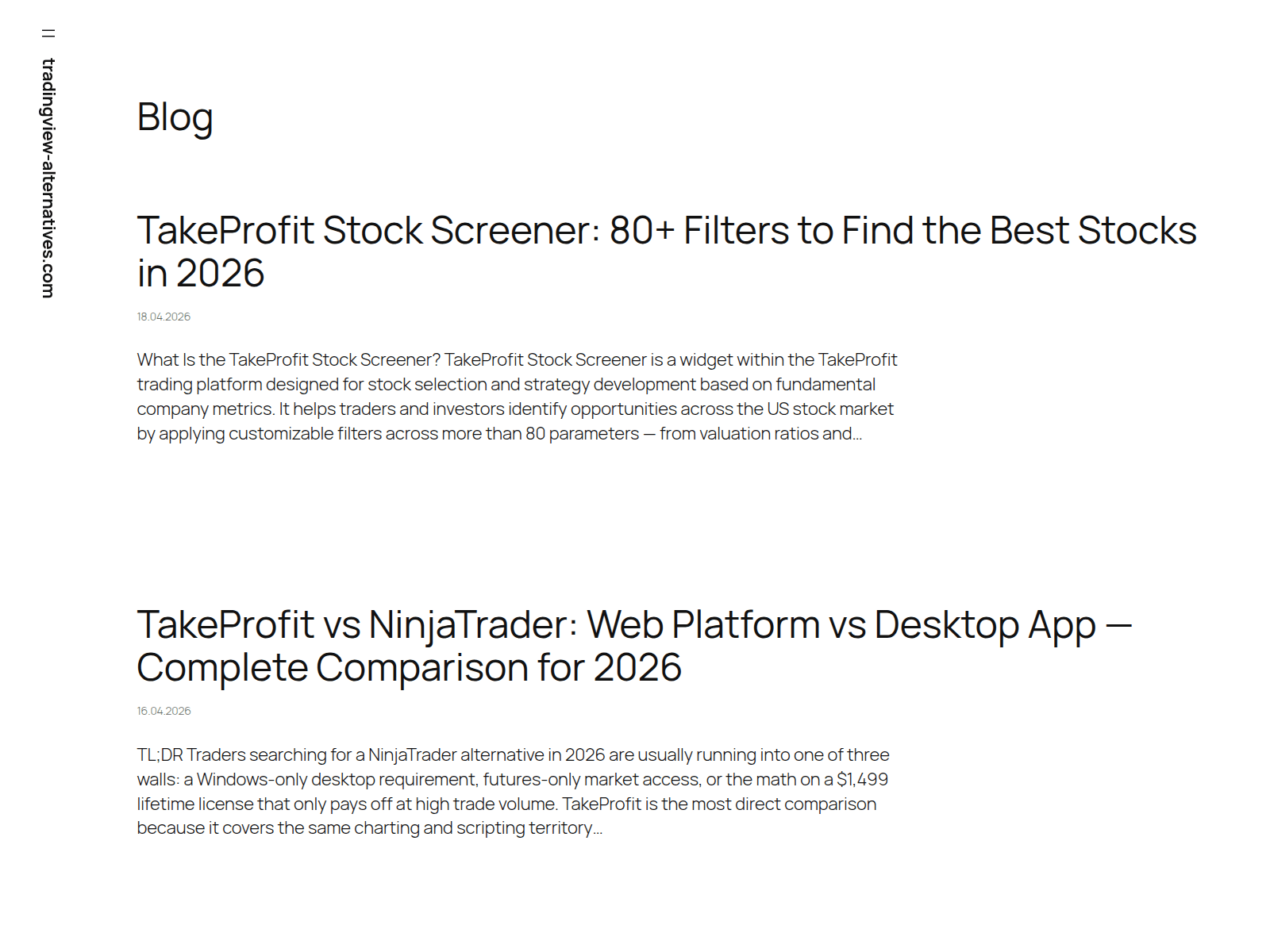 Screenshot of tradingview-alternatives.com