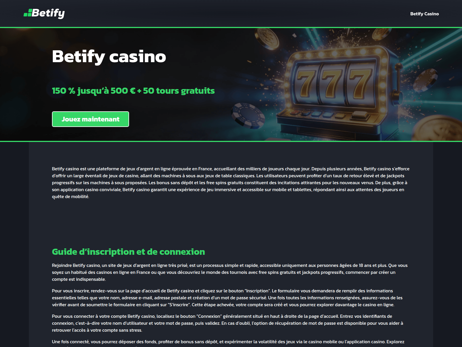 Screenshot of betify-casino3.com