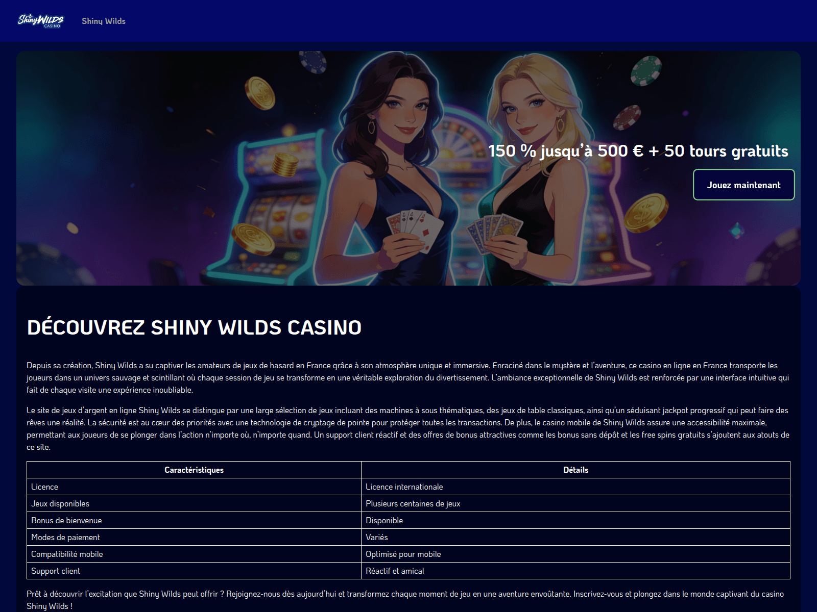 Screenshot of casino-shiny-wilds2.com