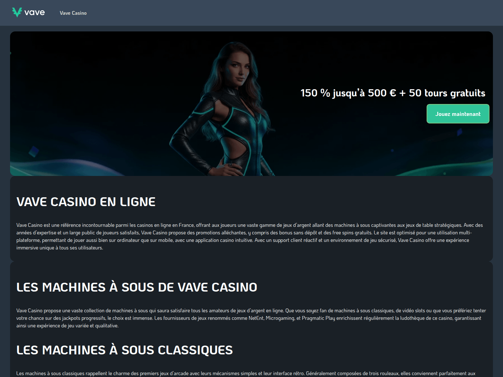 Screenshot of casino-vave1.com