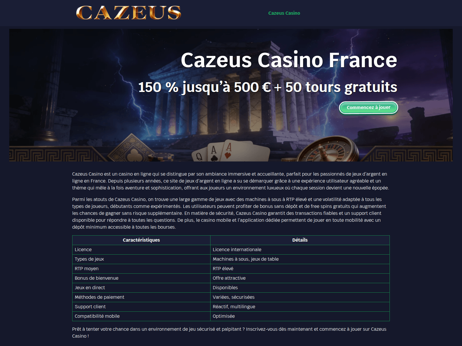 Screenshot of cazeus-casino2.com