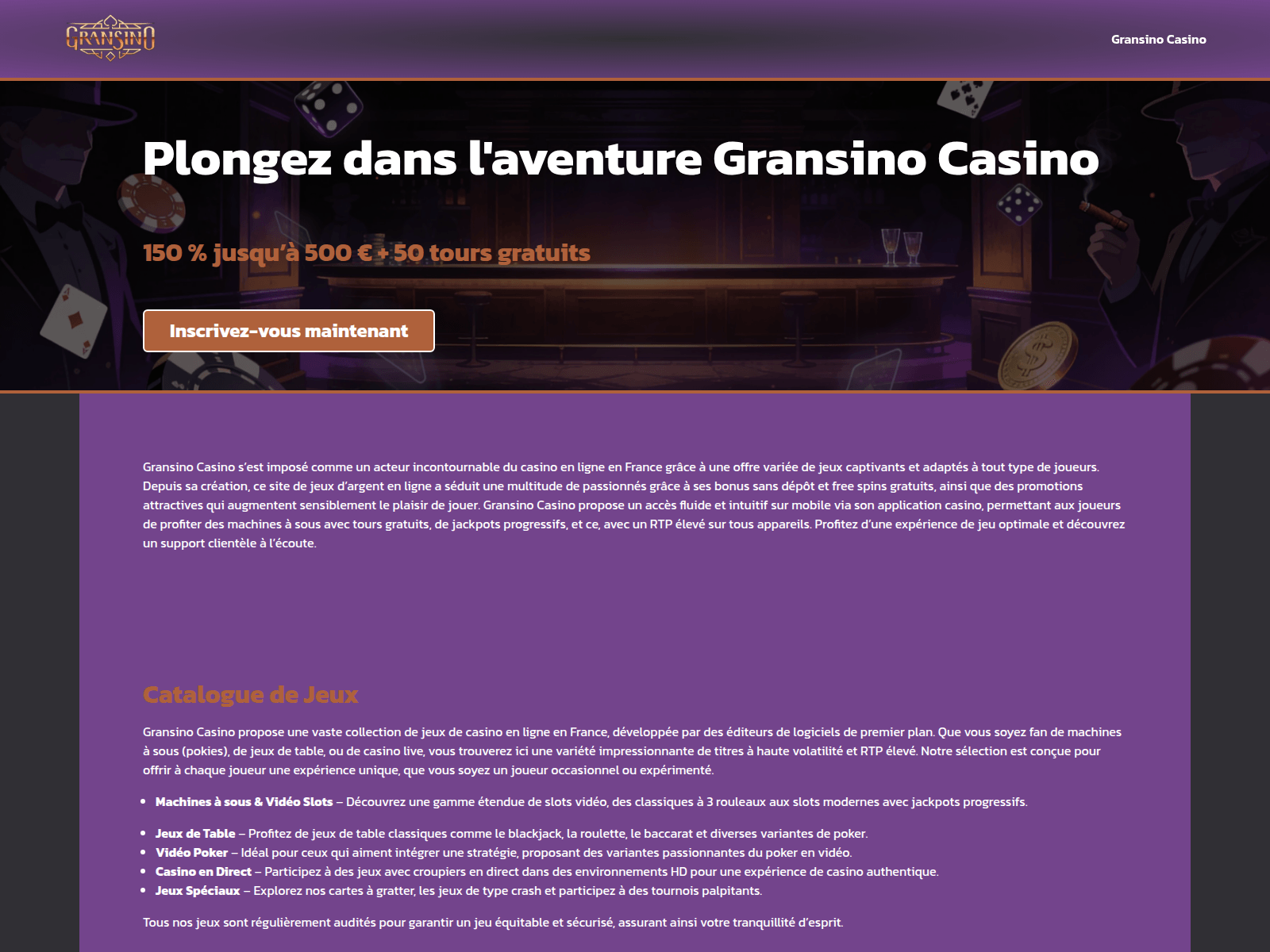 Screenshot of gransino-casino3.com