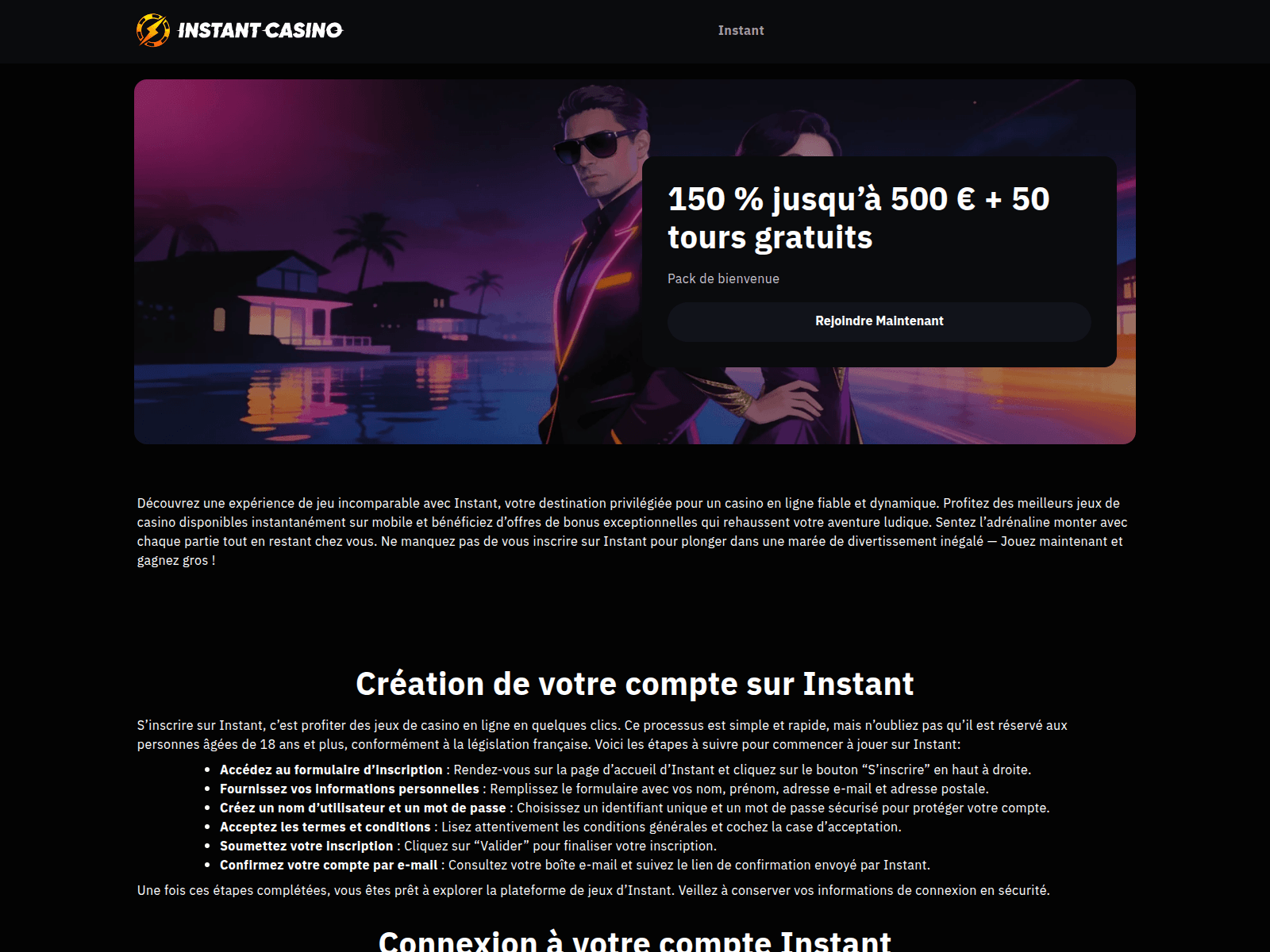 Screenshot of instant2-casino.com