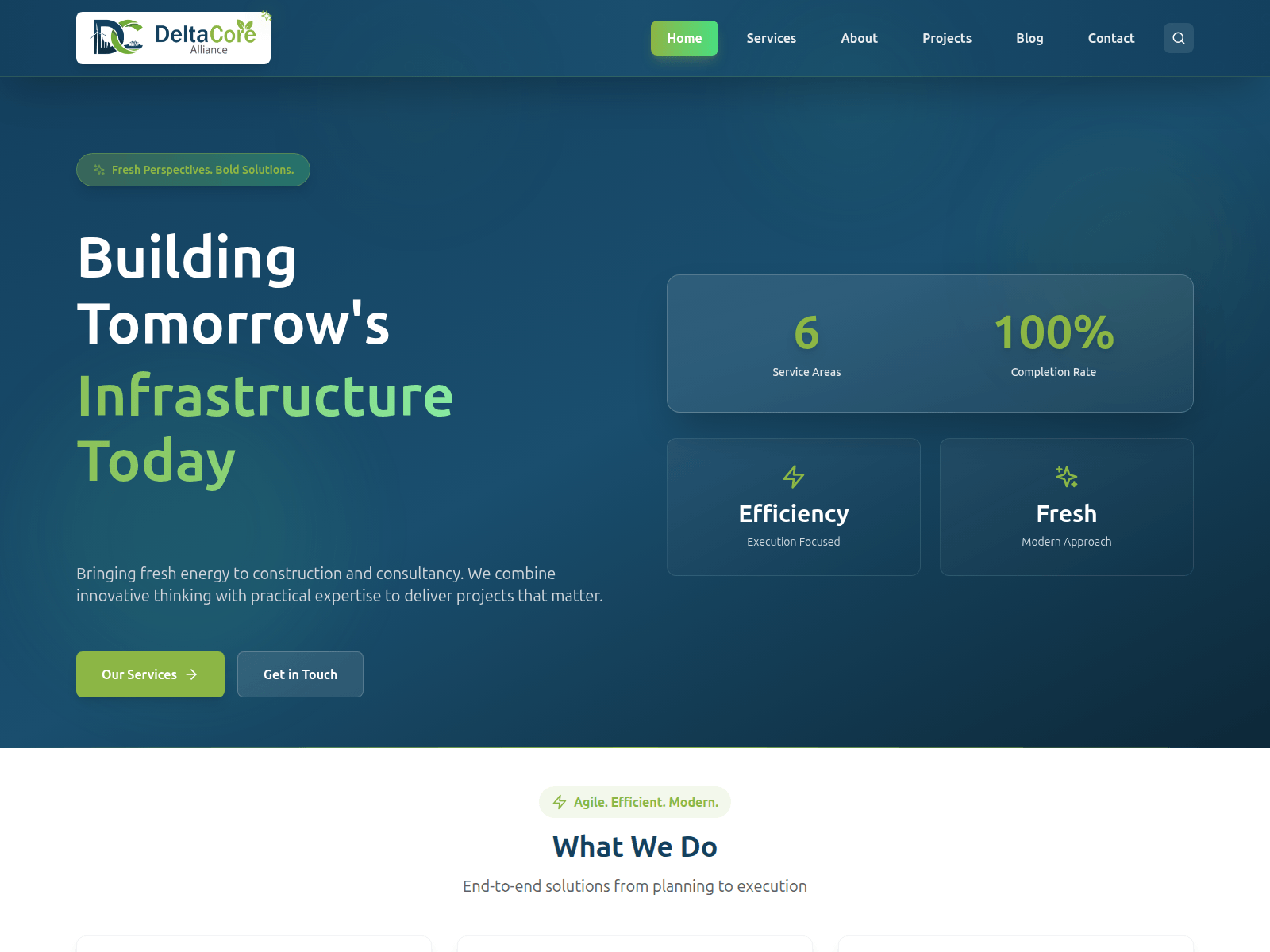 Screenshot of deltacorealliance.com