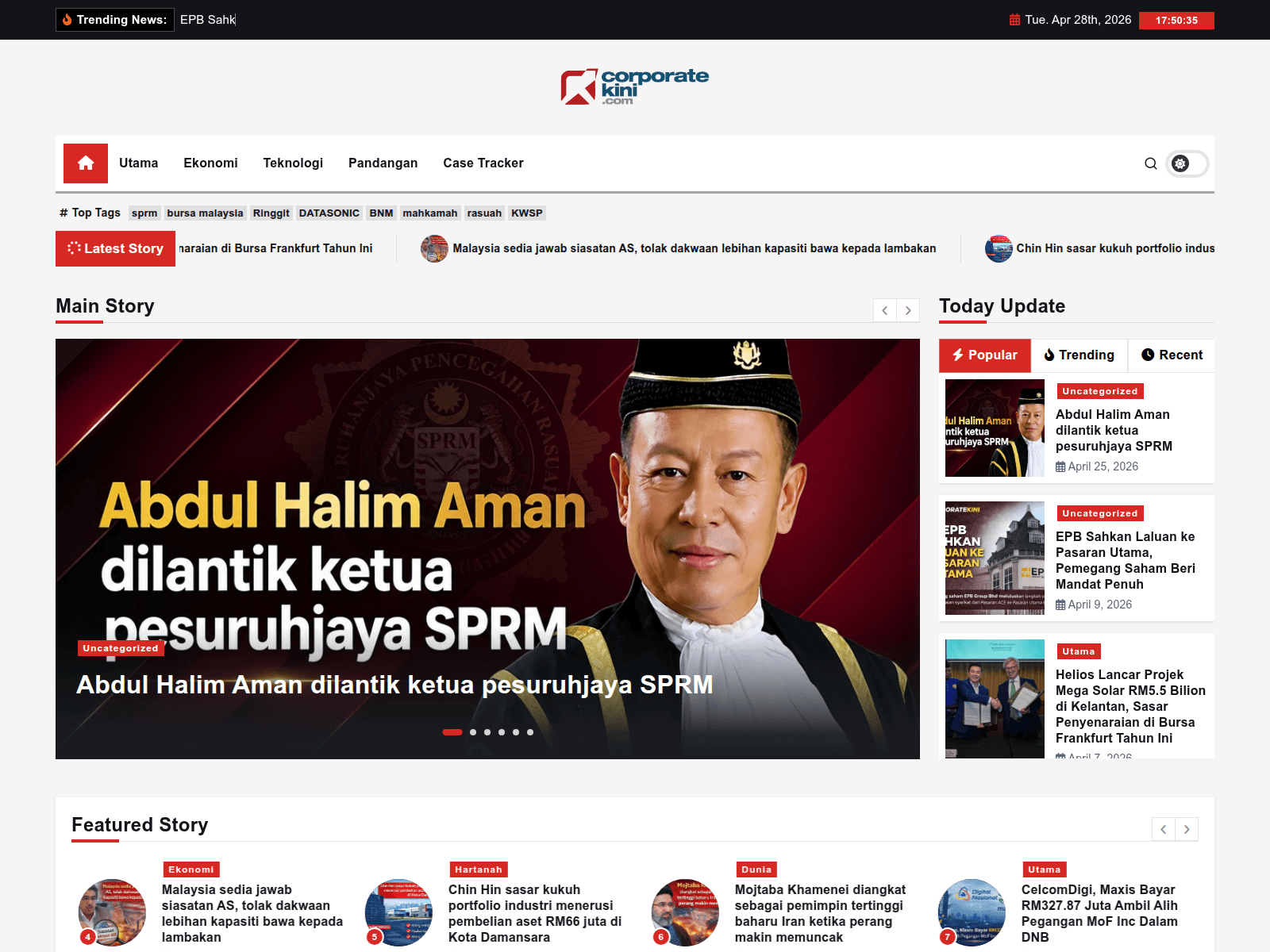 Screenshot of corporateskini.com