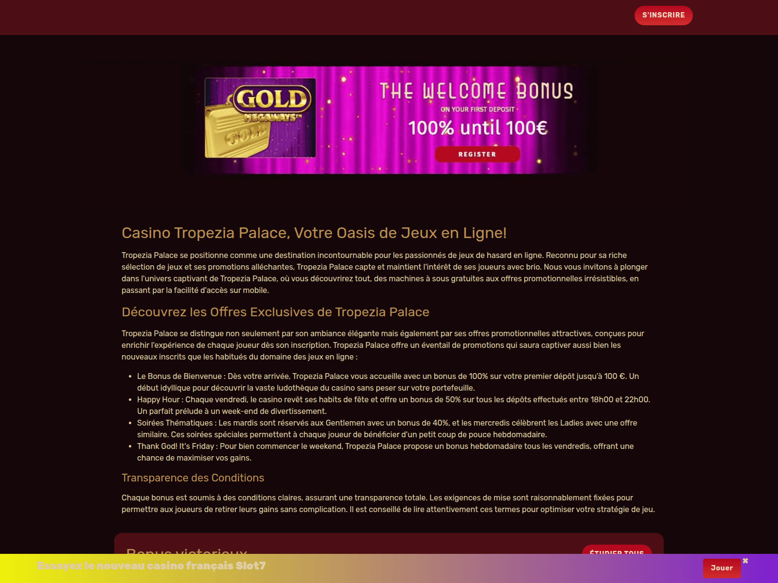 Screenshot of tropeziapalace-casino1.com