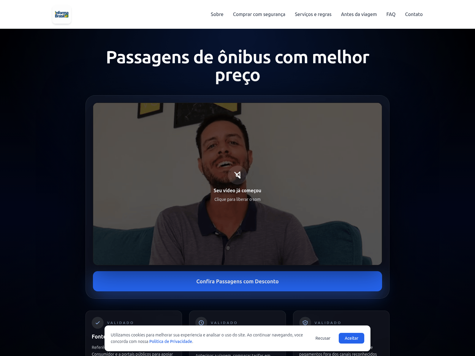 Screenshot of clickpassagemonibus.com