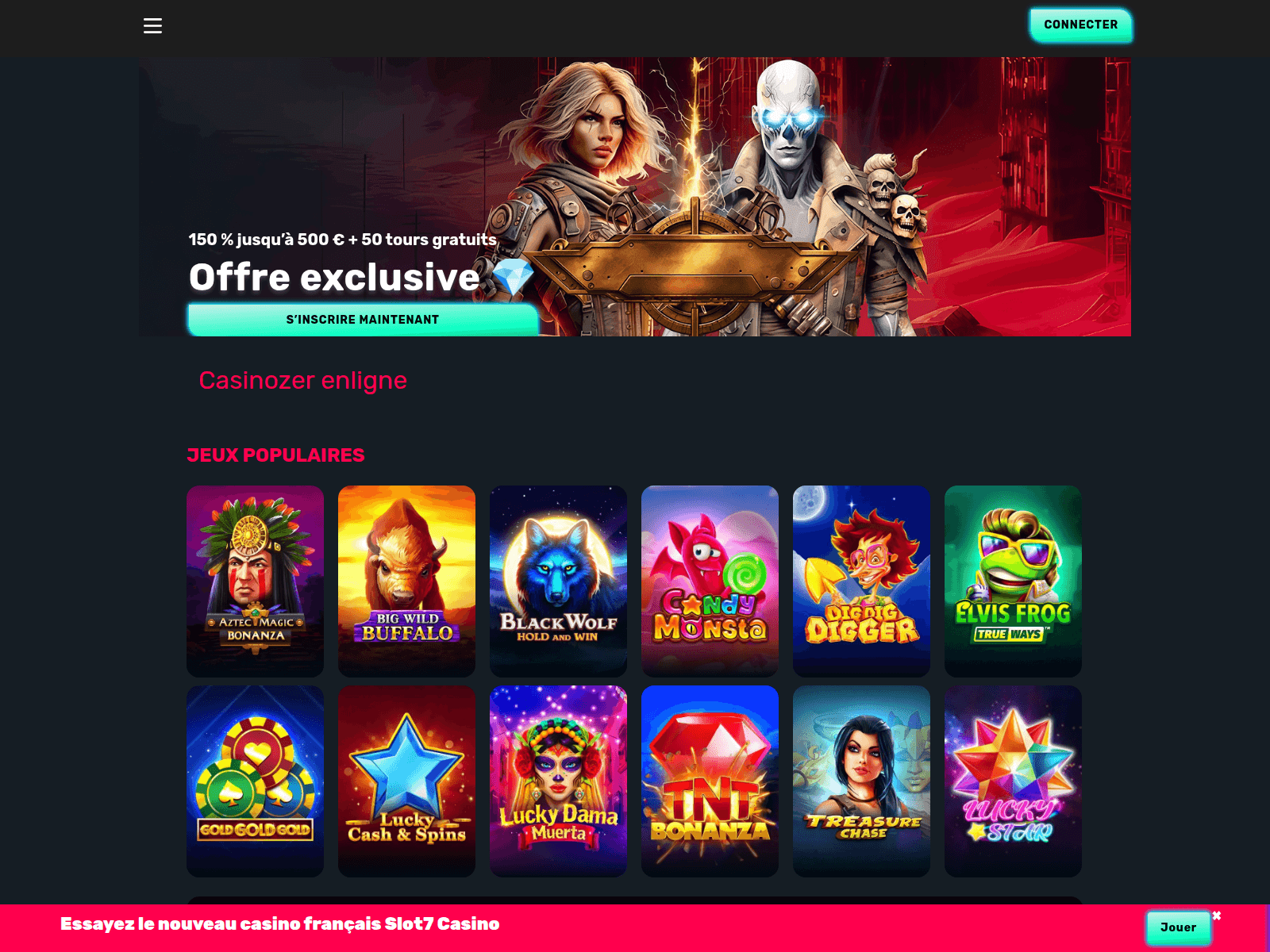 Screenshot of casinozer-enligne-fr.com