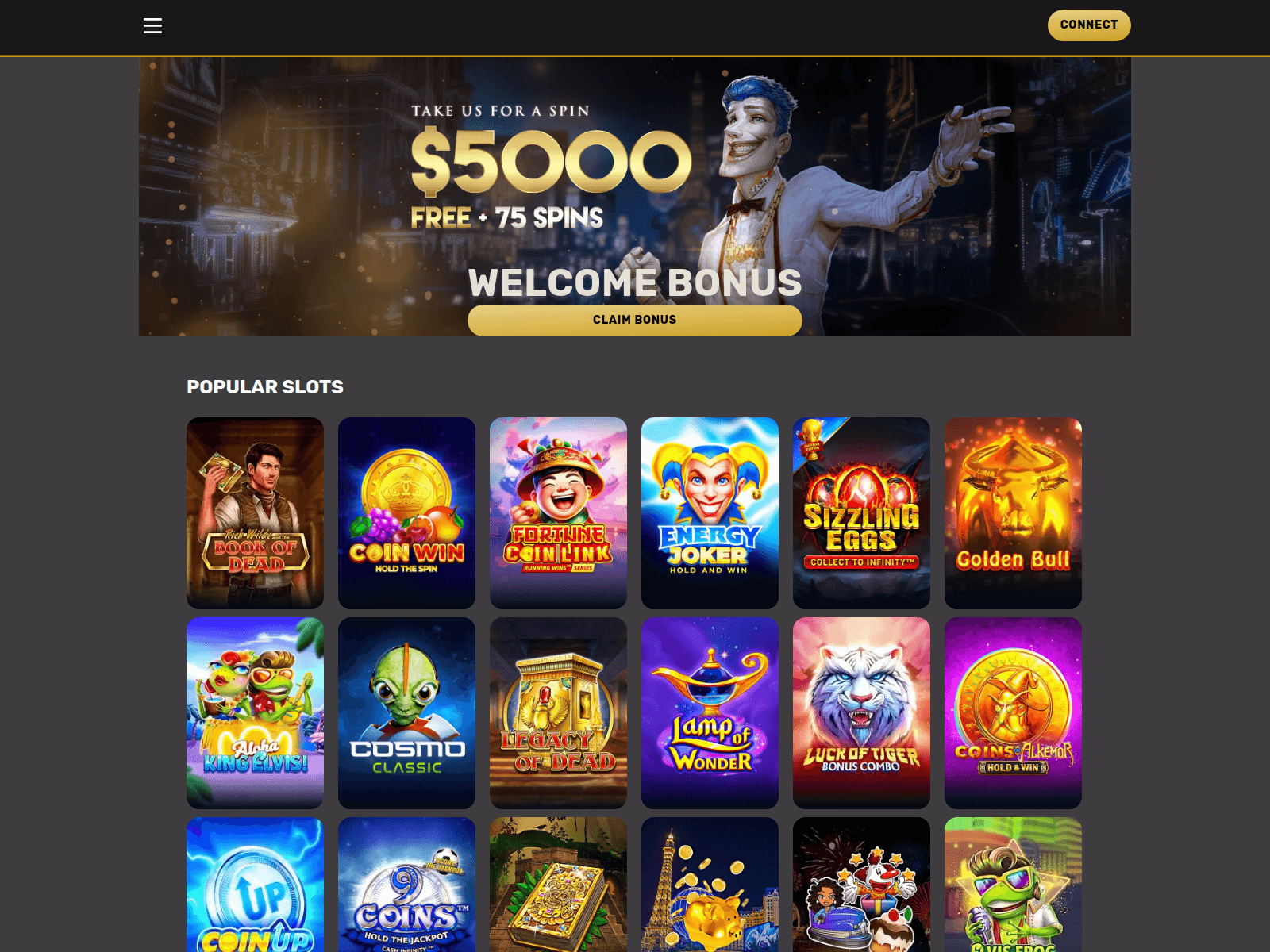 Screenshot of wildcardcasino-login.com